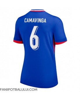 Franța Eduardo Camavinga #6 Echipament de Fotbal Replică European 2024 Femei Acasa